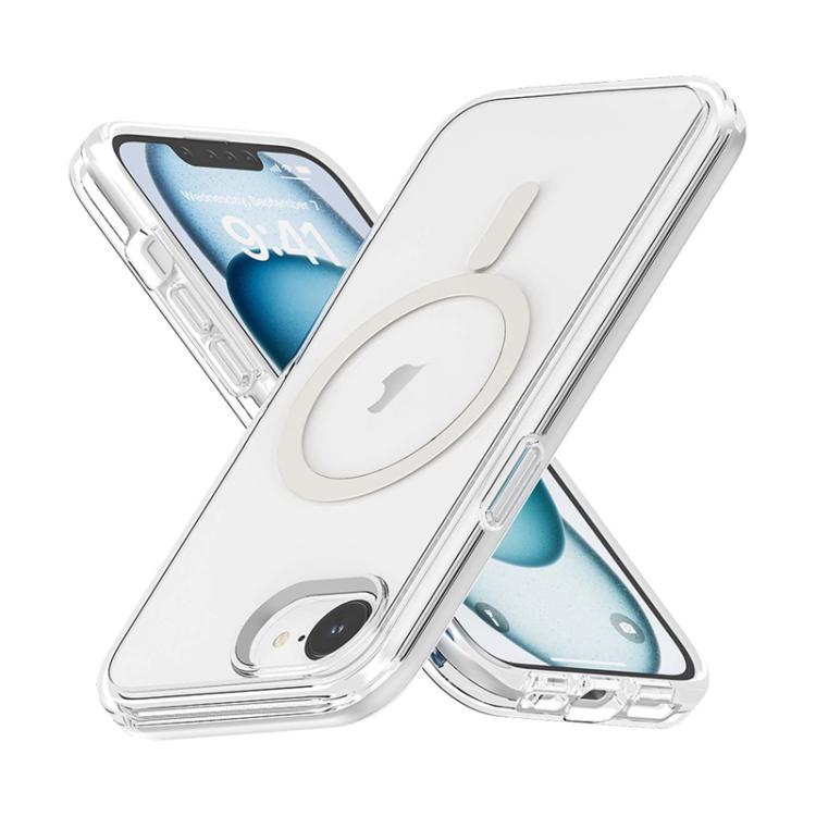 For iPhone 16e Terminator Style Transparent MagSafe Magnetic Phone Case(Transparent) - iPhone 16e Cases by PMC TechLife | Online Shopping South Africa | PMC TechLife | Buy Now Pay Later Mobicred