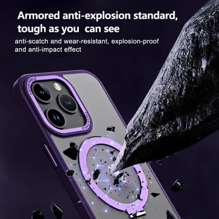For iPhone 15 Pro Skin Feel MagSafe Shockproof Phone Case with Holder(White) - free shipping - PMC TechLife - Order now!