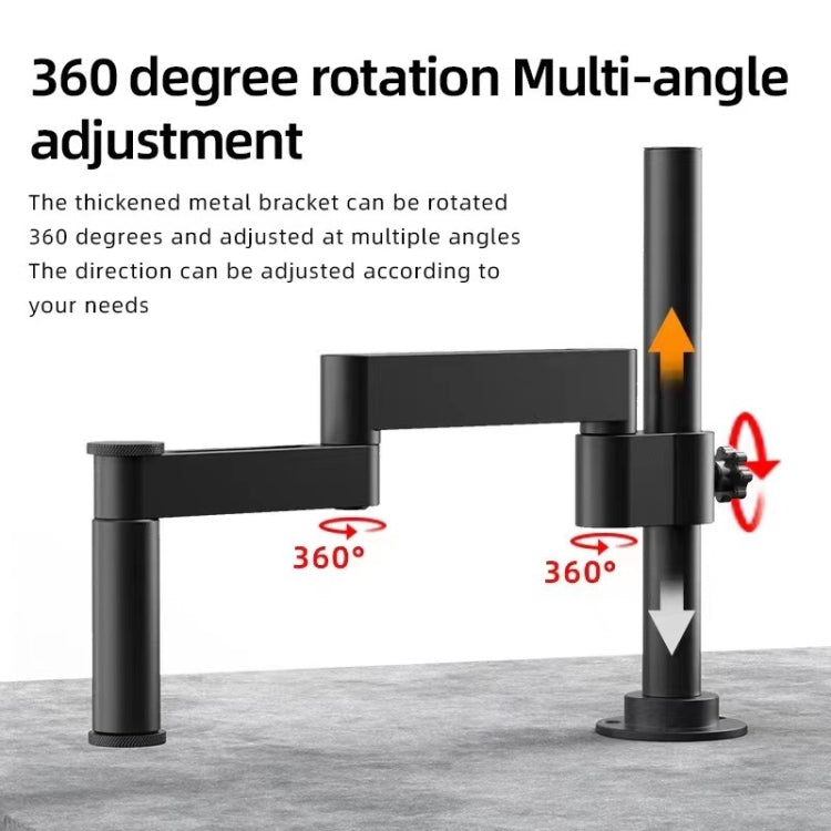 Luowei LW-017 360 Rotating Folding Lifting Microscope Universal Metal Bracket Arm - Digital Microscope by PMC Jewellery | Online Shopping South Africa | PMC Jewellery | Buy Now Pay Later Mobicred