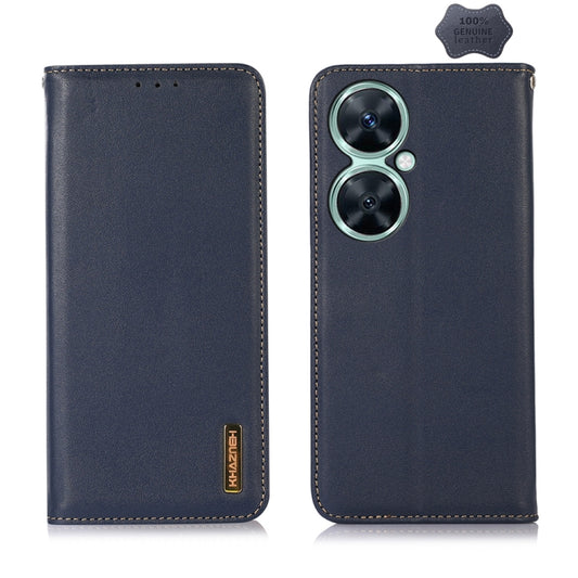 For Huawei Nova 11i / Enjoy 60 Pro KHAZNEH Nappa Top Layer Cowhide Leather Phone Case(Blue) - Huawei Cases by PMC Jewellery | Online Shopping South Africa | PMC Jewellery | Buy Now Pay Later Mobicred