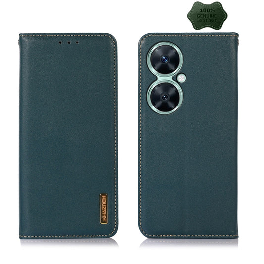 For Huawei Nova 11i / Enjoy 60 Pro KHAZNEH Nappa Top Layer Cowhide Leather Phone Case(Green) - Huawei Cases by PMC Jewellery | Online Shopping South Africa | PMC Jewellery | Buy Now Pay Later Mobicred