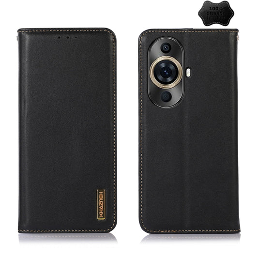 For Huawei Nova 11 Pro / 11 Ultra KHAZNEH Nappa Top Layer Cowhide Leather Phone Case(Black) - Huawei Cases by PMC Jewellery | Online Shopping South Africa | PMC Jewellery | Buy Now Pay Later Mobicred