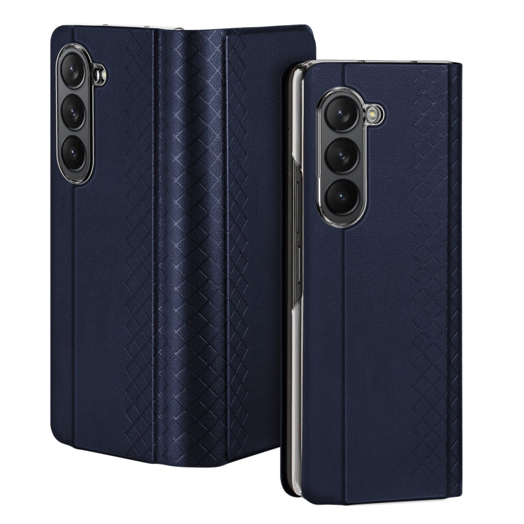 For Samsung Galaxy Z Fold5 5G DUX DUCIS Bril Series PU + TPU Phone Case(Blue) - Galaxy Z Fold5 Cases by DUX DUCIS | Online Shopping South Africa | PMC Jewellery | Buy Now Pay Later Mobicred