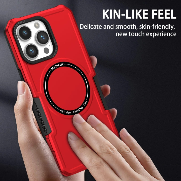 For iPhone 15 Pro MagSafe Shockproof Armor Phone Case(Red) - iPhone 15 Pro Cases by PMC TechLife | Online Shopping South Africa | PMC TechLife