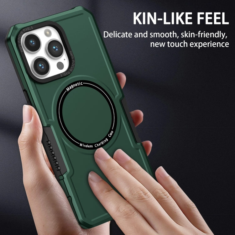 For iPhone 15 Pro MagSafe Shockproof Armor Phone Case(Dark Green) - iPhone 15 Pro Cases by PMC TechLife | Online Shopping South Africa | PMC TechLife