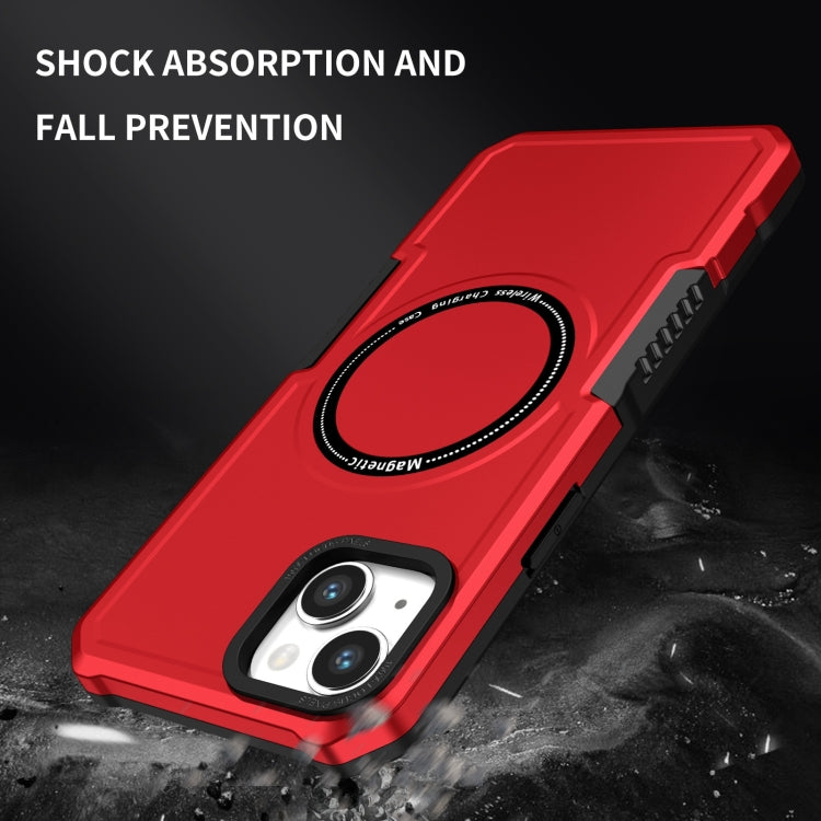 For iPhone 15 MagSafe Shockproof Armor Phone Case(Red) - iPhone 15 Cases by PMC Jewellery | Online Shopping South Africa | PMC Jewellery