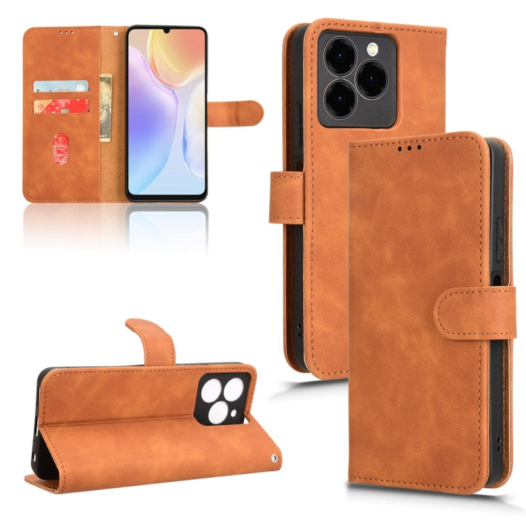 For Ulefone Note 20 Pro Skin Feel Magnetic Flip Leather Phone Case(Brown) - Ulefone Cases by PMC Jewellery | Online Shopping South Africa | PMC Jewellery | Buy Now Pay Later Mobicred