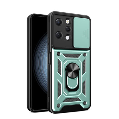 For Xiaomi Redmi 12 4G Sliding Camera Cover Design TPU Hybrid PC Phone Case(Mint Green) - Xiaomi Cases by PMC Jewellery | Online Shopping South Africa | PMC Jewellery | Buy Now Pay Later Mobicred