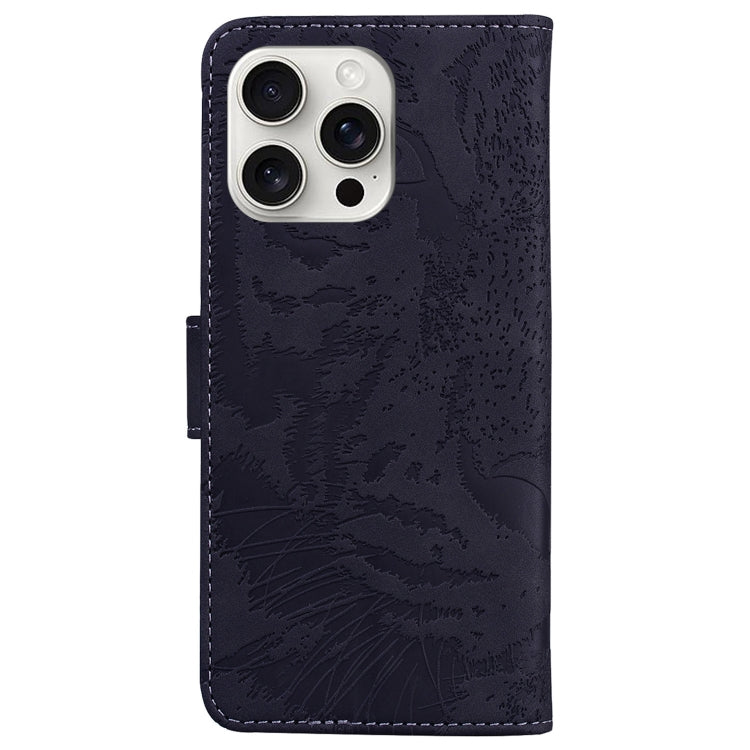 For iPhone 16 Pro Max Tiger Embossing Pattern Leather Phone Case(Black) - free shipping - PMC TechLife - Order now!