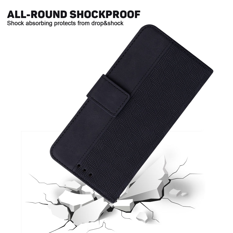 For iPhone 16 Pro Geometric Embossed Leather Phone Case(Black) - iPhone 16 Pro Cases by PMC TechLife | Online Shopping South Africa | PMC TechLife | Buy Now Pay Later Mobicred