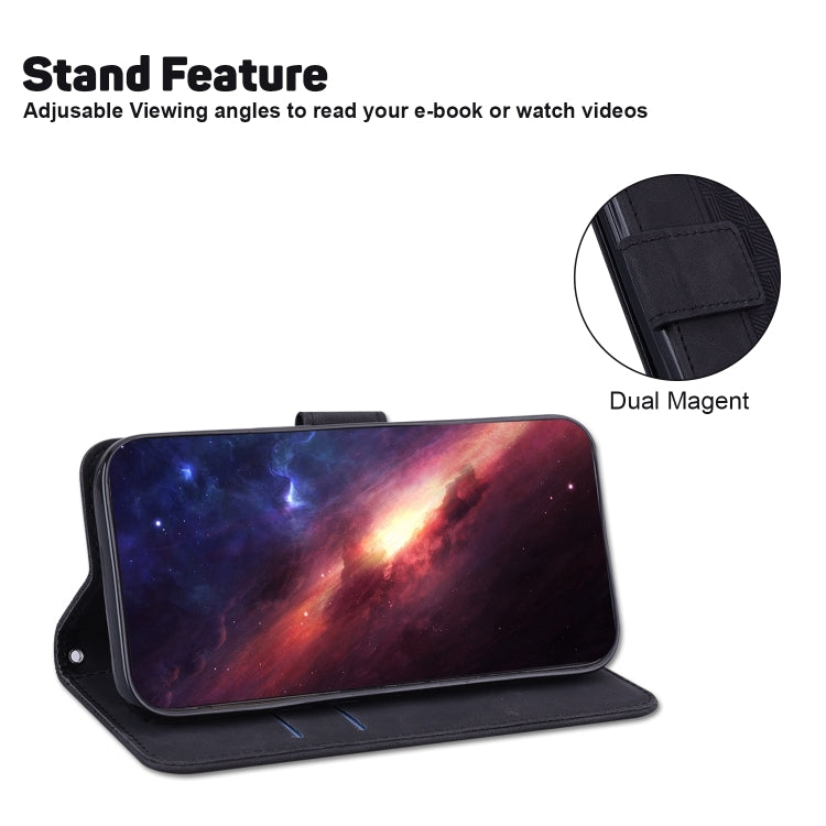 For iPhone 16 Pro Geometric Embossed Leather Phone Case(Black) - iPhone 16 Pro Cases by PMC TechLife | Online Shopping South Africa | PMC TechLife | Buy Now Pay Later Mobicred