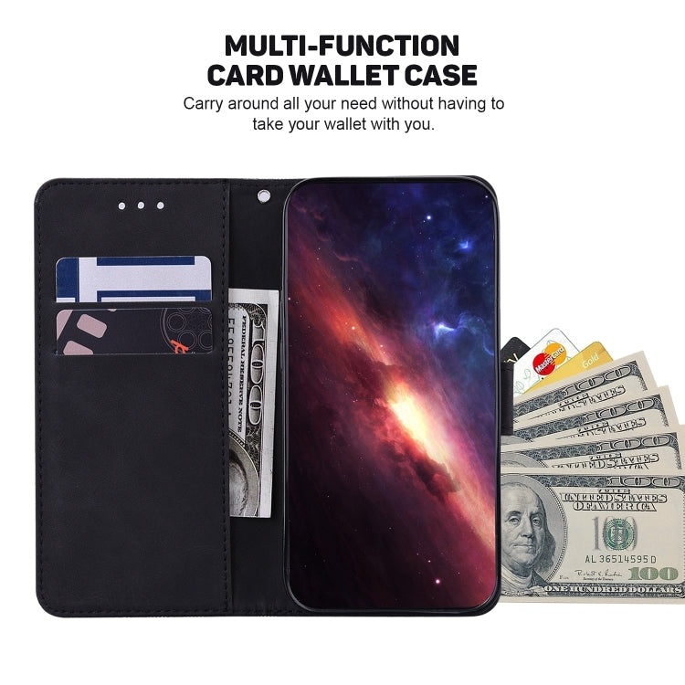 For iPhone 16 Pro Geometric Embossed Leather Phone Case(Black) - iPhone 16 Pro Cases by PMC TechLife | Online Shopping South Africa | PMC TechLife | Buy Now Pay Later Mobicred