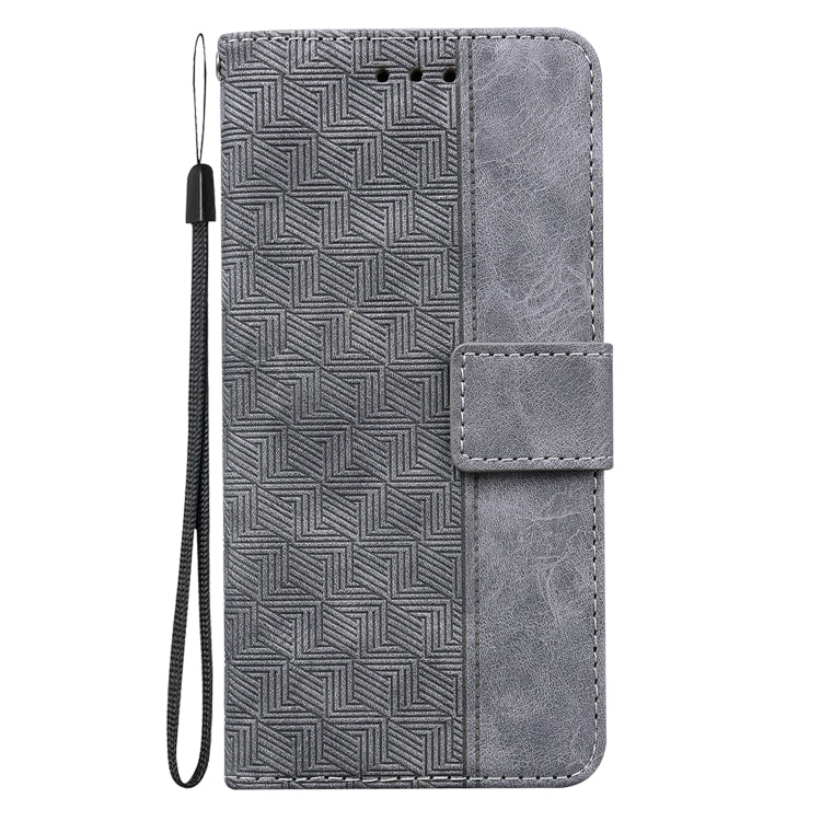 For Realme C67 4G Global Geometric Embossed Leather Phone Case(Grey) - C67 Cases by PMC TechLife | Online Shopping South Africa | PMC TechLife | Buy Now Pay Later Mobicred