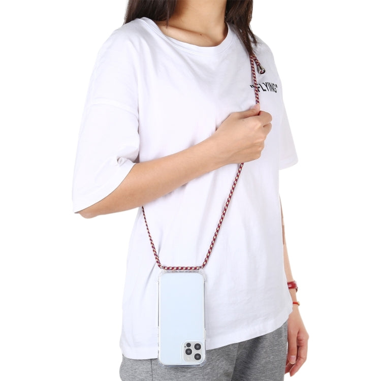 For iPhone 16 Pro Max Transparent Acrylic Airbag Shockproof Phone Protective Case with Lanyard(Zebra) - iPhone 16 Pro Max Cases by PMC TechLife | Online Shopping South Africa | PMC TechLife | Buy Now Pay Later Mobicred