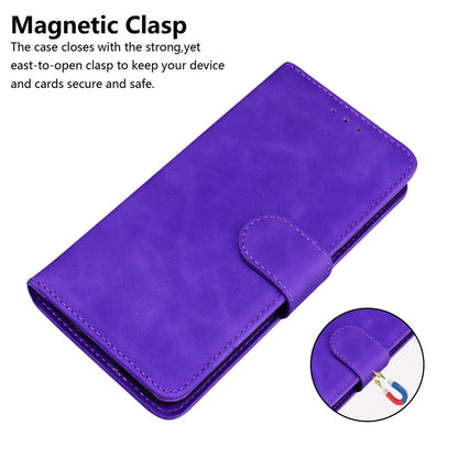 For Xiaomi Redmi K70E / Poco X6 Pro Skin Feel Pure Color Flip Leather Phone Case(Purple) - K70E Cases by PMC Jewellery | Online Shopping South Africa | PMC Jewellery | Buy Now Pay Later Mobicred