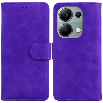 For Xiaomi Poco M6 Pro 4G Skin Feel Pure Color Flip Leather Phone Case(Purple) - Xiaomi Cases by PMC Jewellery | Online Shopping South Africa | PMC Jewellery | Buy Now Pay Later Mobicred