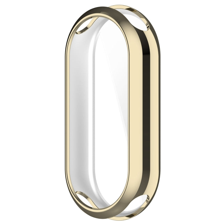 For Xiaomi Mi Band 8 Full Coverage TPU Electroplating Watch Protective Case(Light Gold) - Watch Cases by PMC TechLife | Online Shopping South Africa | PMC TechLife