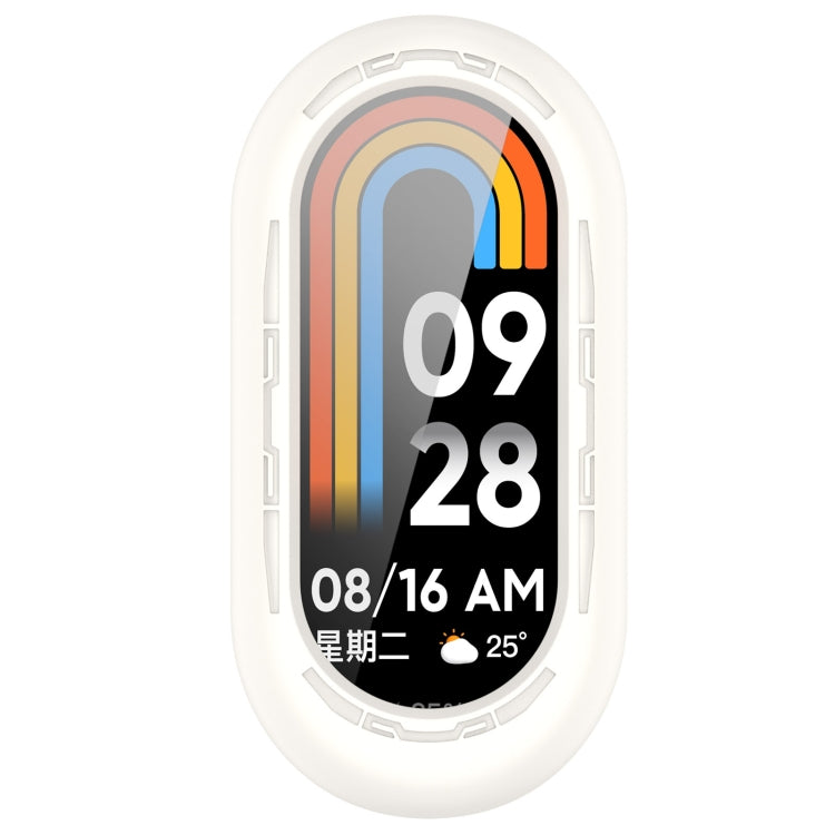 For Xiaomi Mi Band 8 Pure Color Silicone Watch Protective Case(Official White) - Watch Cases by PMC TechLife | Online Shopping South Africa | PMC TechLife