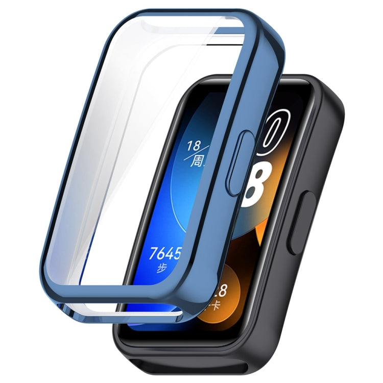 For Huawei Band 10 / 9 / 8 Full Coverage TPU Electroplating Watch Protective Case(Blue) - Watch Cases by PMC TechLife | Online Shopping South Africa | PMC TechLife | Buy Now Pay Later Mobicred