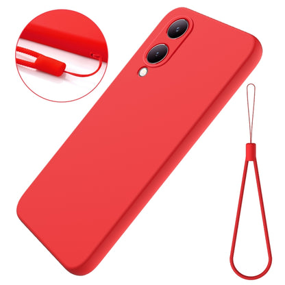 For vivo Y17s 4G Pure Color Liquid Silicone Shockproof Phone Case(Red) - vivo Cases by PMC Jewellery | Online Shopping South Africa | PMC Jewellery