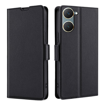For vivo Y03 4G Ultra-thin Voltage Side Buckle Horizontal Flip Leather Phone Case(Black) - vivo Cases by PMC Jewellery | Online Shopping South Africa | PMC Jewellery | Buy Now Pay Later Mobicred