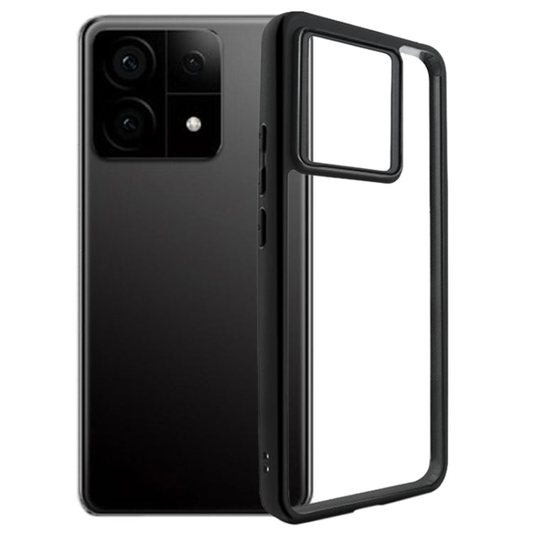 For Xiaomi Redmi K70 / K70S Frosted TPU + Transparent PC Phone Case(Black) - K70 Cases by PMC Jewellery | Online Shopping South Africa | PMC Jewellery | Buy Now Pay Later Mobicred