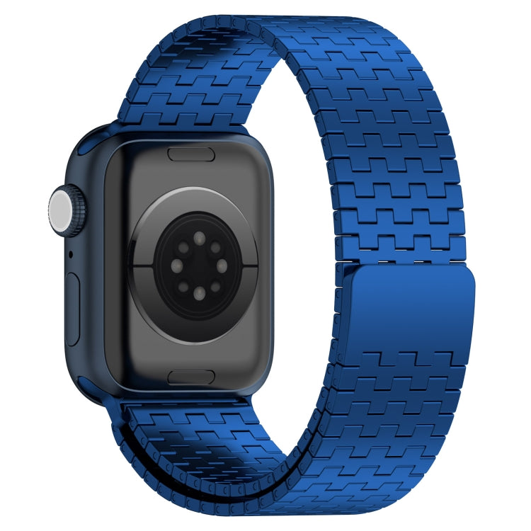 For Apple Watch Ultra 49mm Magnetic Buckle Stainless Steel Metal Watch Band(Blue) - Watch Bands by PMC Jewellery | Online Shopping South Africa | PMC Jewellery | Buy Now Pay Later Mobicred