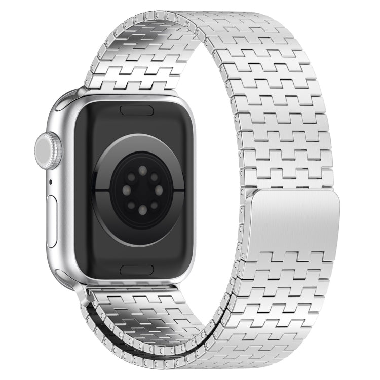 For Apple Watch Ultra 49mm Magnetic Buckle Stainless Steel Metal Watch Band(Silver) - Watch Bands by PMC Jewellery | Online Shopping South Africa | PMC Jewellery | Buy Now Pay Later Mobicred