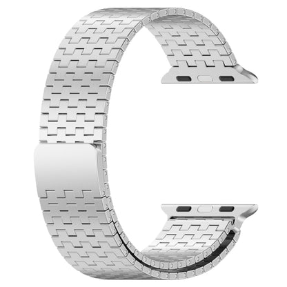 For Apple Watch Ultra 49mm Magnetic Buckle Stainless Steel Metal Watch Band(Silver) - Watch Bands by PMC Jewellery | Online Shopping South Africa | PMC Jewellery | Buy Now Pay Later Mobicred