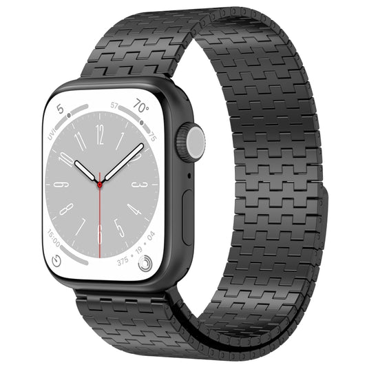 For Apple Watch Ultra 2 49mm Magnetic Buckle Stainless Steel Metal Watch Band(Black) - Watch Bands by PMC Jewellery | Online Shopping South Africa | PMC Jewellery | Buy Now Pay Later Mobicred