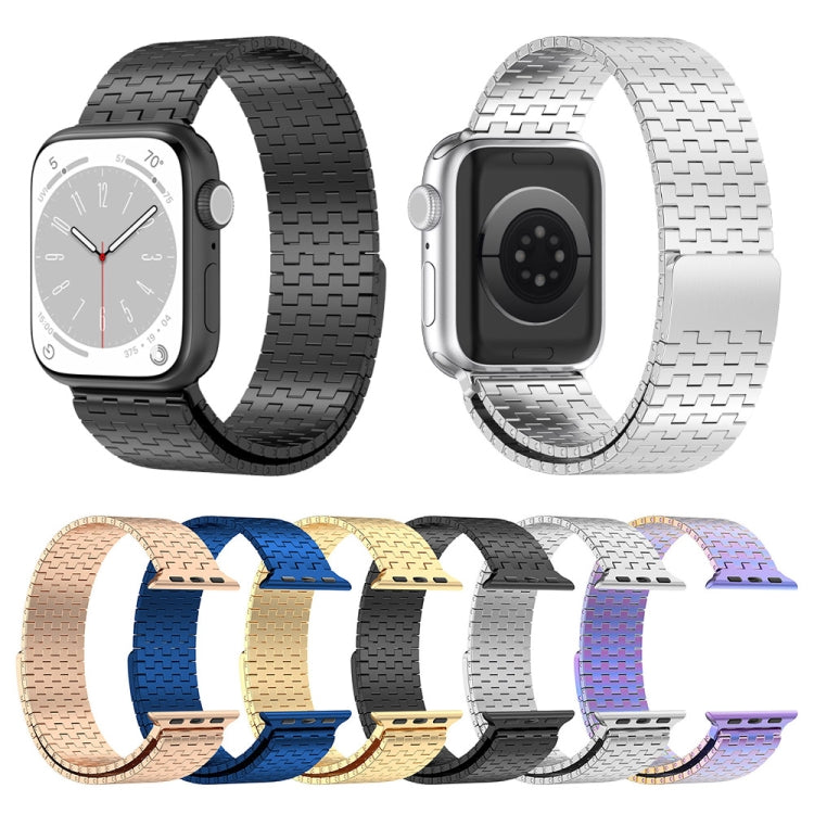 For Apple Watch Ultra 2 49mm Magnetic Buckle Stainless Steel Metal Watch Band(Blue) - Watch Bands by PMC Jewellery | Online Shopping South Africa | PMC Jewellery | Buy Now Pay Later Mobicred