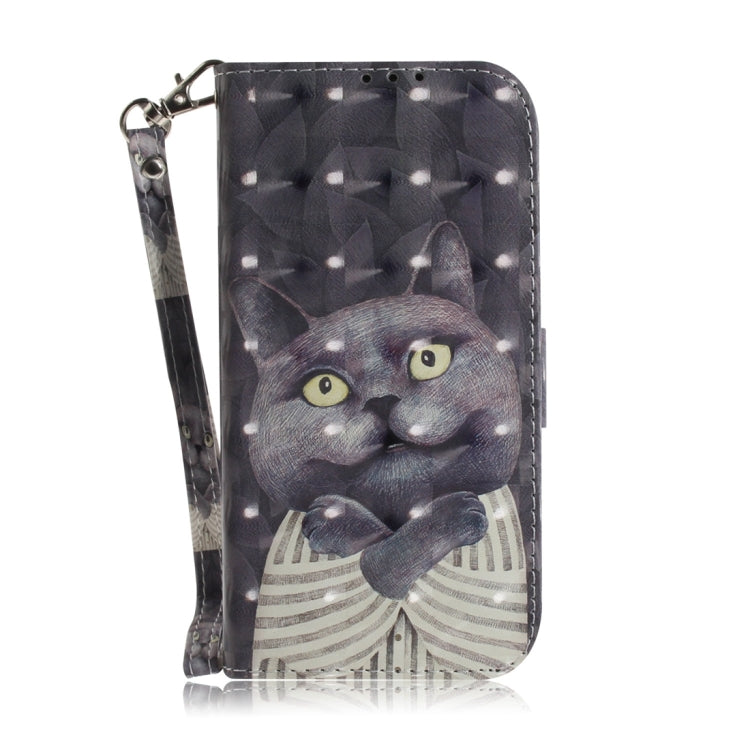 For Motorola Edge 2024 3D Colored Flip Leather Phone Case(Hug Cat) - Motorola Cases by PMC Jewellery | Online Shopping South Africa | PMC Jewellery | Buy Now Pay Later Mobicred