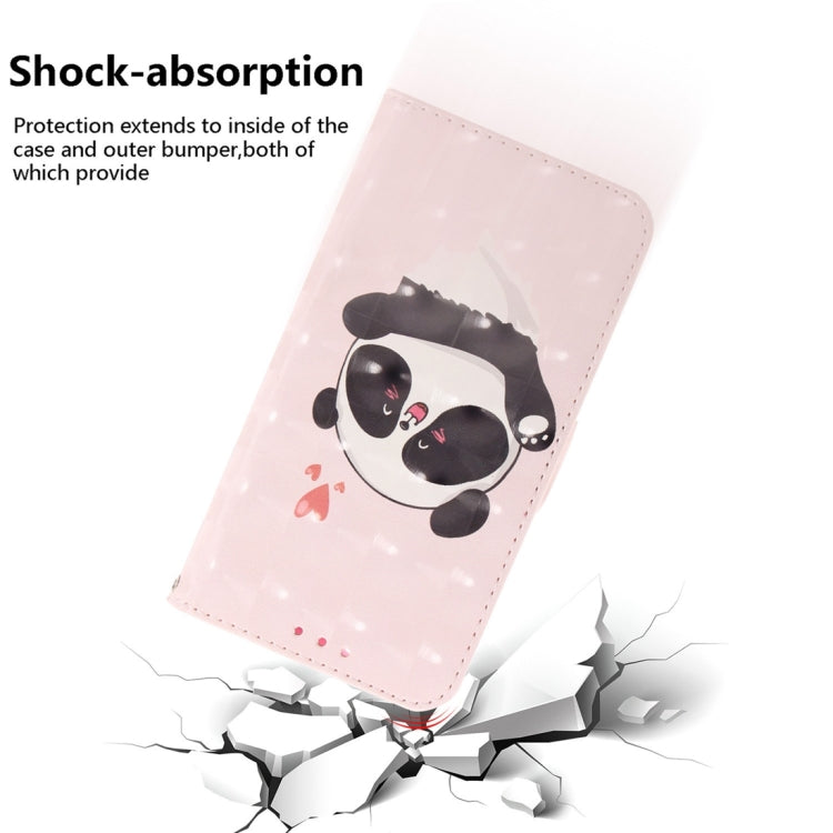 For Motorola Edge 2024 3D Colored Flip Leather Phone Case(Heart Panda) - Motorola Cases by PMC Jewellery | Online Shopping South Africa | PMC Jewellery | Buy Now Pay Later Mobicred