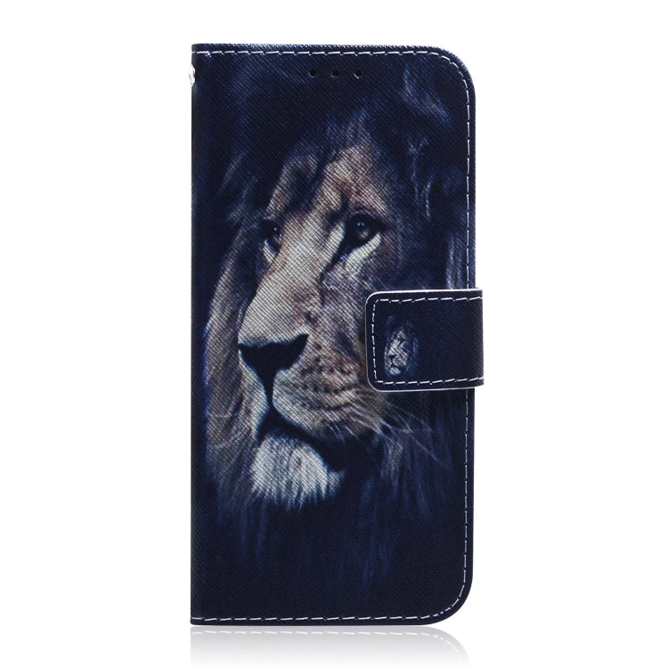 For iPhone 16 Coloured Drawing Flip Leather Phone Case(Lion) - iPhone 16 Cases by PMC TechLife | Online Shopping South Africa | PMC TechLife | Buy Now Pay Later Mobicred