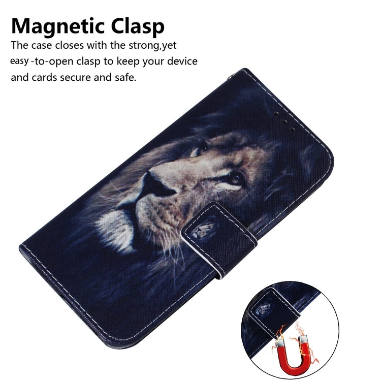 For iPhone 16 Pro Coloured Drawing Flip Leather Phone Case(Lion) - iPhone 16 Pro Cases by PMC TechLife | Online Shopping South Africa | PMC TechLife | Buy Now Pay Later Mobicred