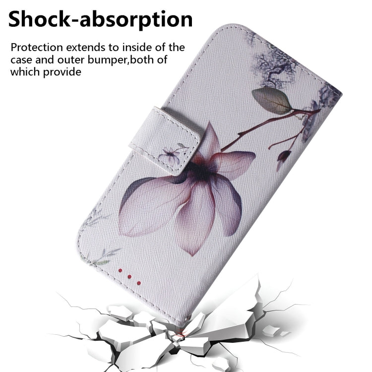 For iPhone 16 Plus Coloured Drawing Flip Leather Phone Case(Magnolia) - iPhone 16 Plus Cases by PMC TechLife | Online Shopping South Africa | PMC TechLife | Buy Now Pay Later Mobicred