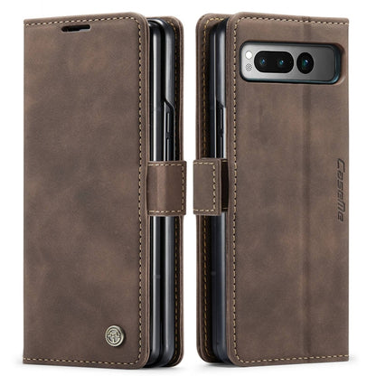 For Google Pixel Fold CaseMe 013 Multifunctional Horizontal Flip Leather Phone Case(Coffee) - Google Cases by CaseMe | Online Shopping South Africa | PMC Jewellery | Buy Now Pay Later Mobicred