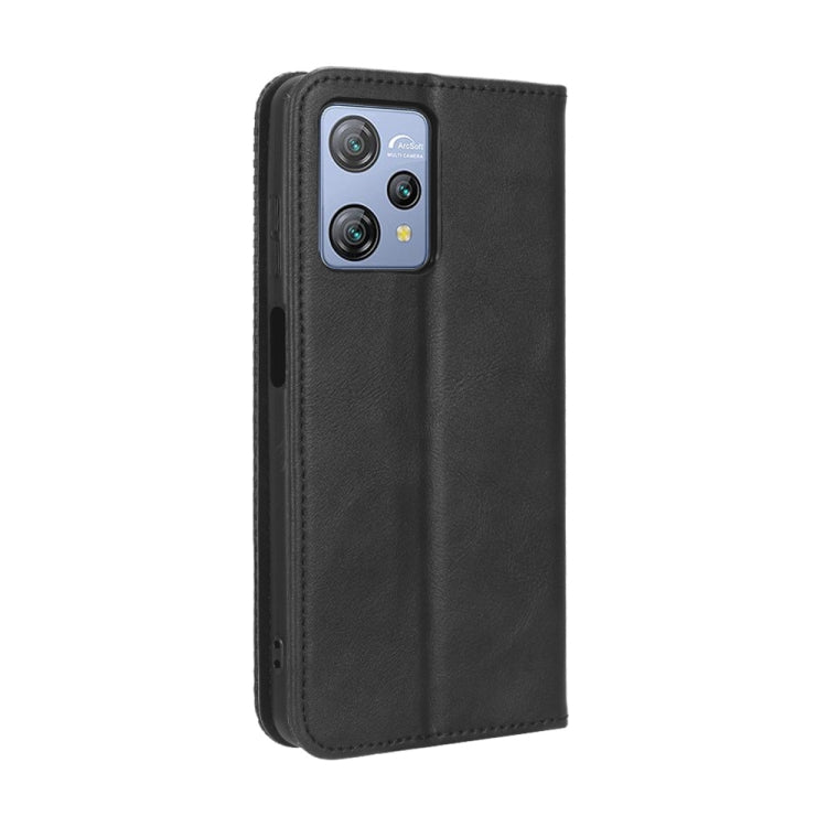 For Blackview A53 / A53 Pro Magnetic Buckle Retro Texture Leather Phone Case(Black) - More Brand by PMC TechLife | Online Shopping South Africa | PMC TechLife