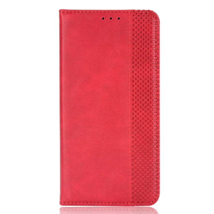 For Blackview Oscal C30 / C30 Pro Magnetic Buckle Retro Texture Leather Phone Case(Red) - More Brand by PMC Jewellery | Online Shopping South Africa | PMC Jewellery