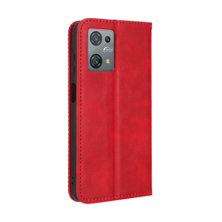 For Blackview Oscal C30 / C30 Pro Magnetic Buckle Retro Texture Leather Phone Case(Red) - More Brand by PMC Jewellery | Online Shopping South Africa | PMC Jewellery