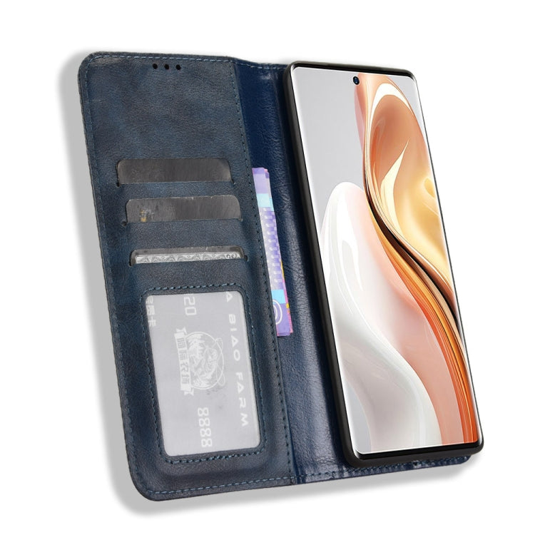 For Ulefone Note 17 Pro Magnetic Buckle Retro Texture Leather Phone Case(Blue) - Ulefone Cases by PMC Jewellery | Online Shopping South Africa | PMC Jewellery | Buy Now Pay Later Mobicred