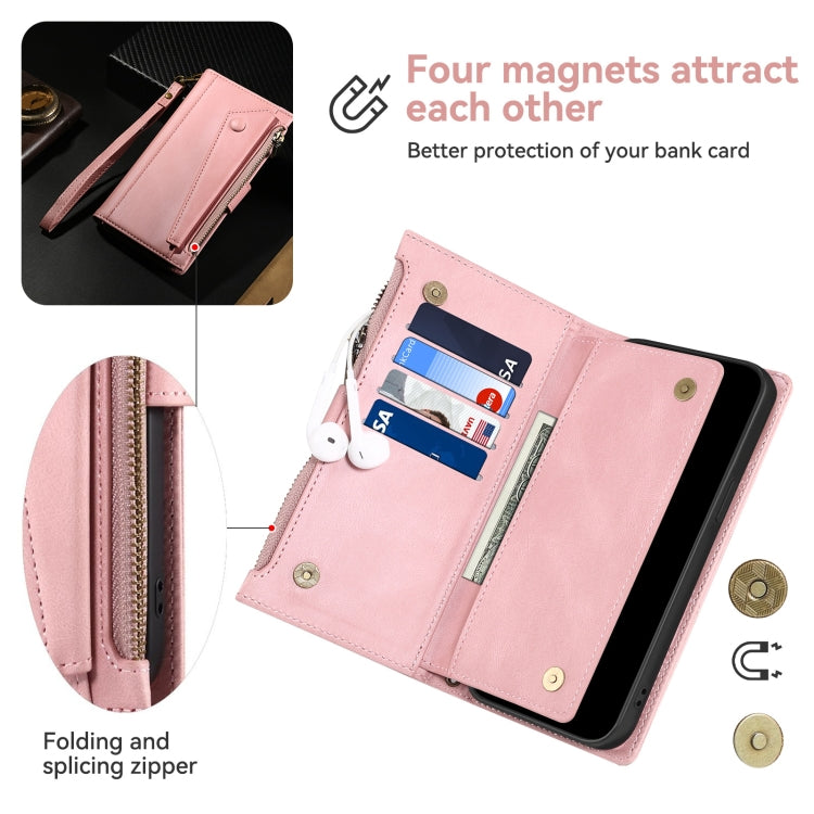 For iPhone 16 Pro ESEBLE Retro Frosted RFID Flip Leather Phone Case(Rose Gold) - iPhone 16 Pro Cases by ESEBLE | Online Shopping South Africa | PMC Jewellery | Buy Now Pay Later Mobicred