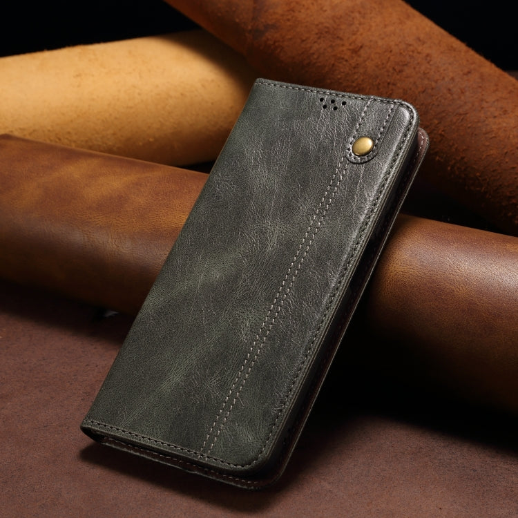 For iPhone 16 Oil Wax Crazy Horse Texture Leather Phone Case(Green) - iPhone 16 Cases by PMC TechLife | Online Shopping South Africa | PMC TechLife | Buy Now Pay Later Mobicred