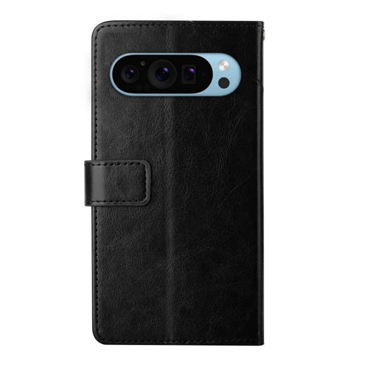 For Google Pixel 9 Y-shaped Pattern Flip Leather Phone Case(Black) - Google Cases by PMC Jewellery | Online Shopping South Africa | PMC Jewellery | Buy Now Pay Later Mobicred