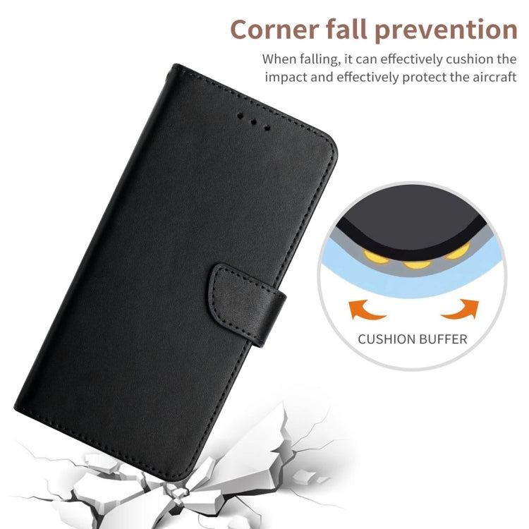 For Honor 90 HT02 Genuine Leather Fingerprint-proof Flip Phone Case(Black) - Honor Cases by PMC TechLife | Online Shopping South Africa | PMC TechLife | Buy Now Pay Later Mobicred