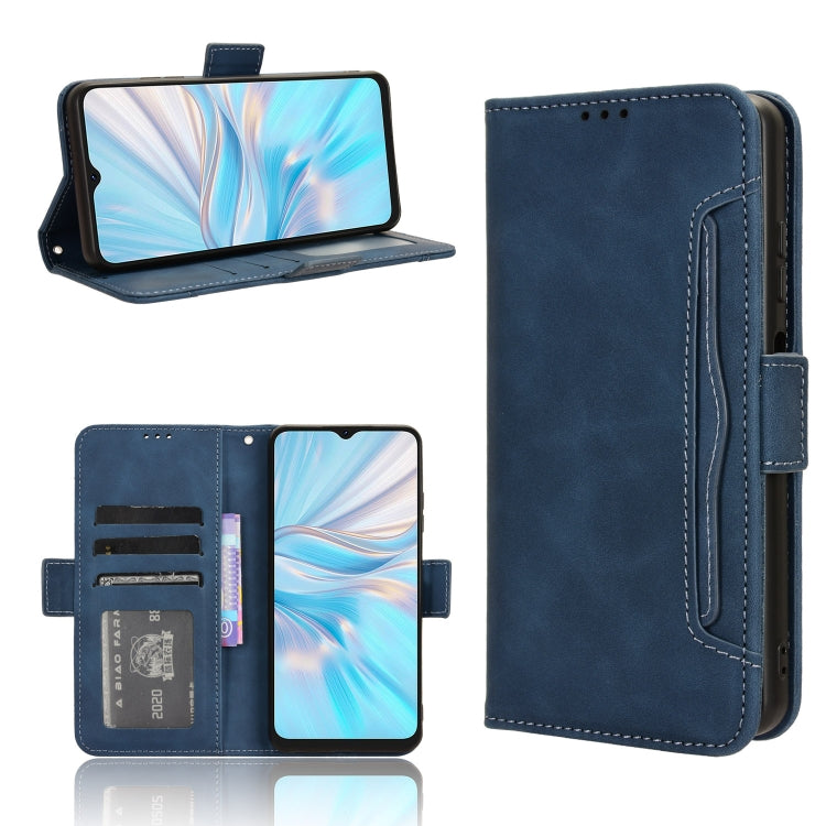 For Blackview Oscal C70 Skin Feel Calf Texture Card Slots Leather Phone Case(Blue) - More Brand by PMC Jewellery | Online Shopping South Africa | PMC Jewellery