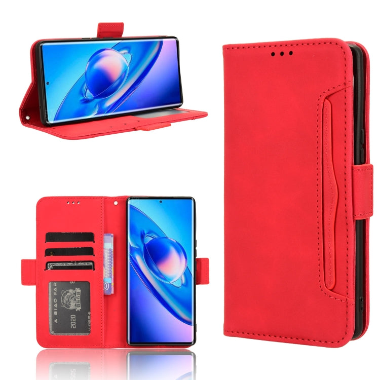 For Blackview A200 Pro Skin Feel Calf Texture Card Slots Leather Phone Case(Red) - More Brand by PMC Jewellery | Online Shopping South Africa | PMC Jewellery