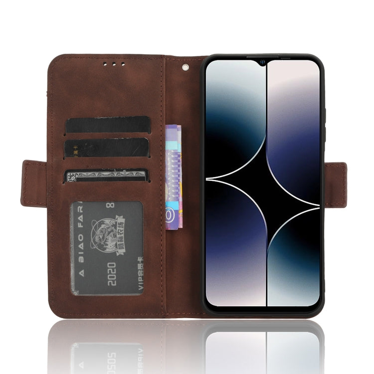 For Ulefone Note 16 Pro Skin Feel Calf Texture Card Slots Leather Phone Case(Brown) - Ulefone Cases by PMC Jewellery | Online Shopping South Africa | PMC Jewellery | Buy Now Pay Later Mobicred