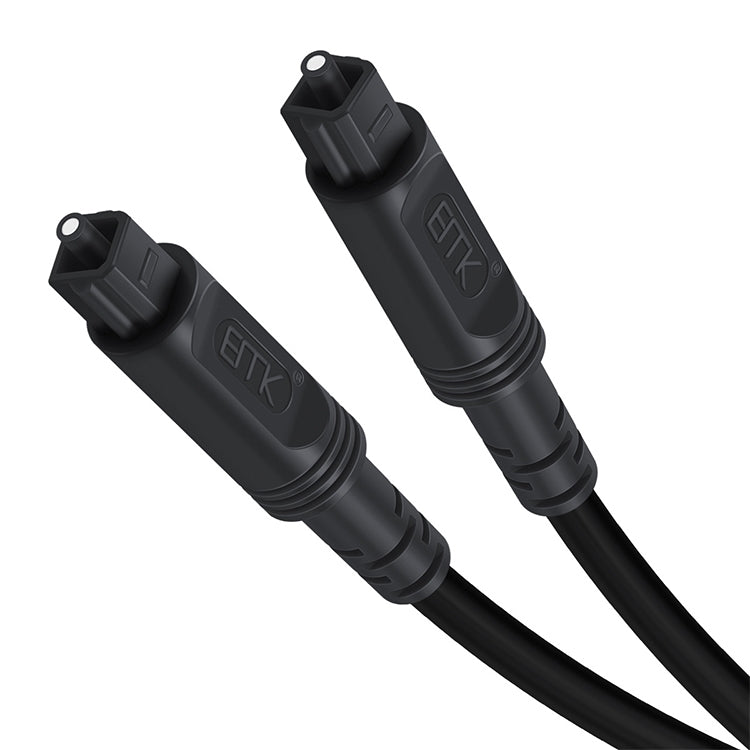 15m EMK OD4.0mm Square Port to Square Port Digital Audio Speaker Optical Fiber Connecting Cable(Black) - Audio Optical Cables by EMK | Online Shopping South Africa | PMC Jewellery | Buy Now Pay Later Mobicred