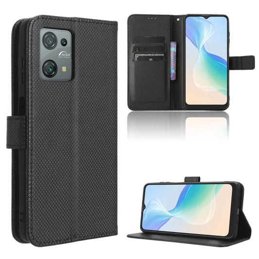 For Blackview Oscal C30 / C30 Pro Diamond Texture Leather Phone Case(Black) - More Brand by PMC Jewellery | Online Shopping South Africa | PMC Jewellery